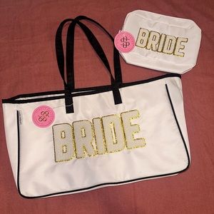 Simply Southern BRIDE Tote Bag and Makeup Bag Set